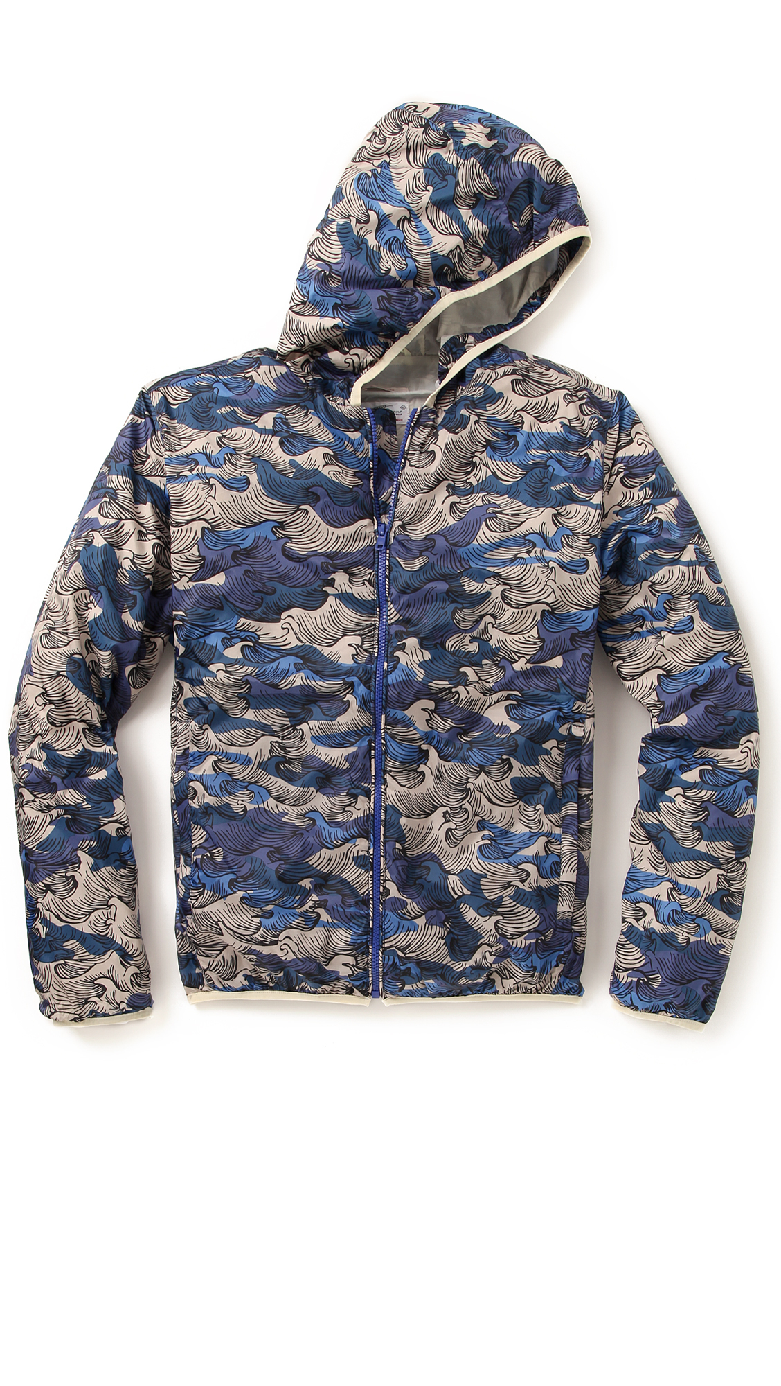 Gant rugger Ocean Camo Windbreaker in Blue for Men | Lyst