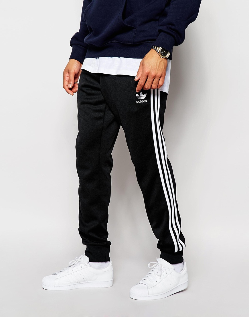 Adidas originals Superstar Cuffed Track Pants Aj6960 - Black in Black ...