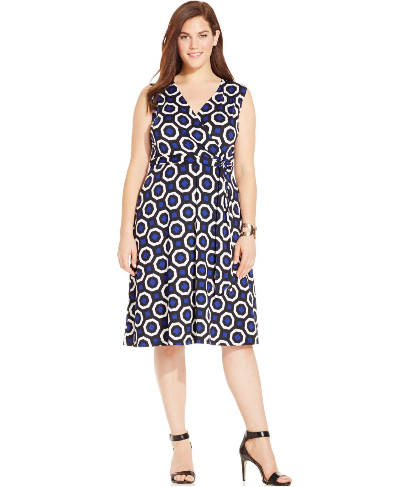 Inc International Concepts Plus Size Printed Side-tie Wrap Dress in ...