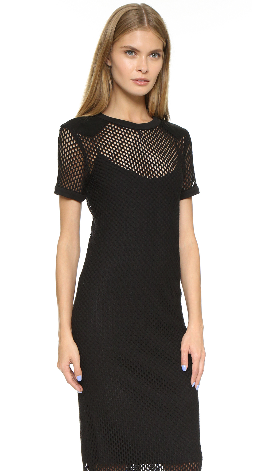 39 Black Fishnet Shirt Dress Background