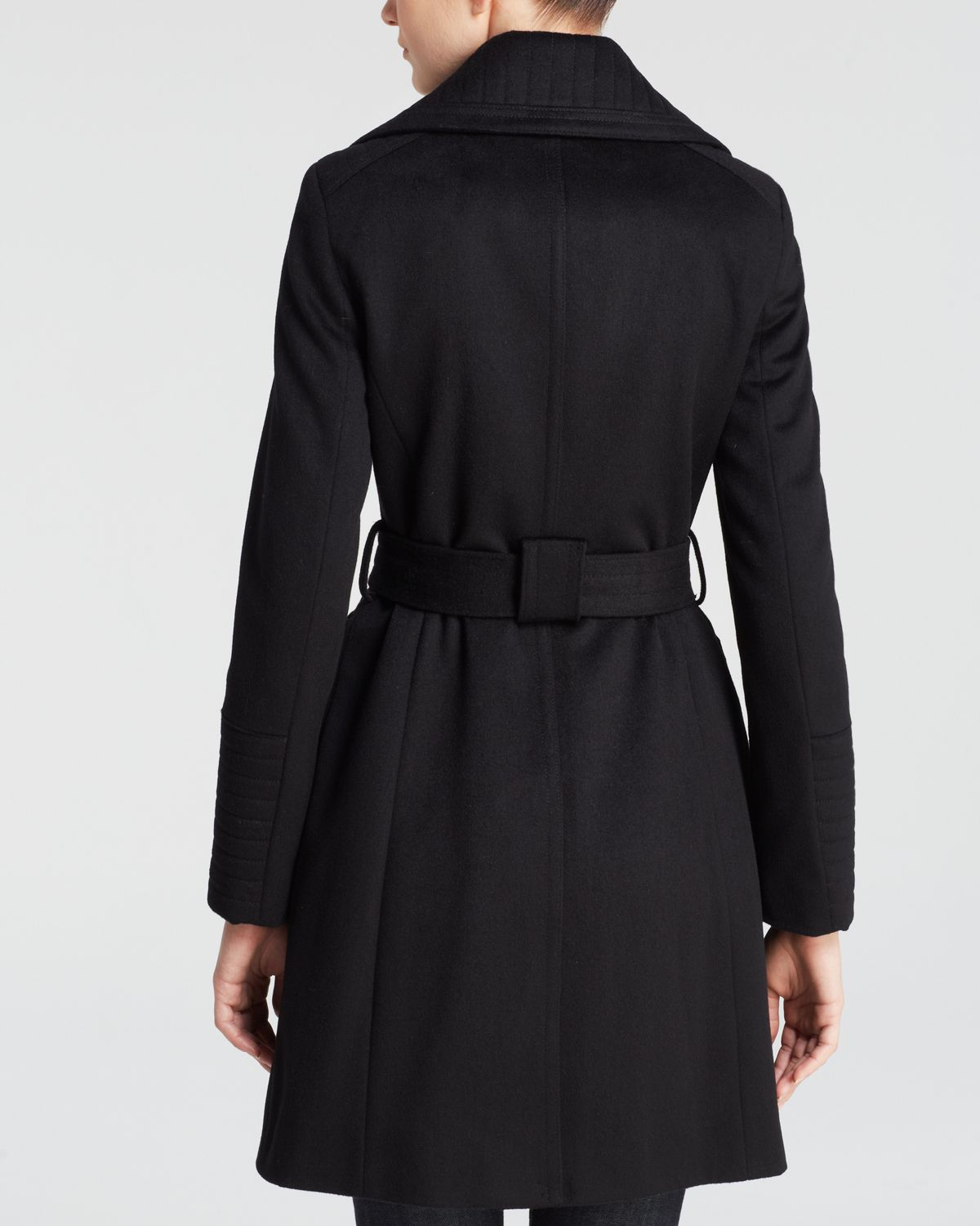 Lyst - Laundry By Shelli Segal Belted Military Wool Coat in Black