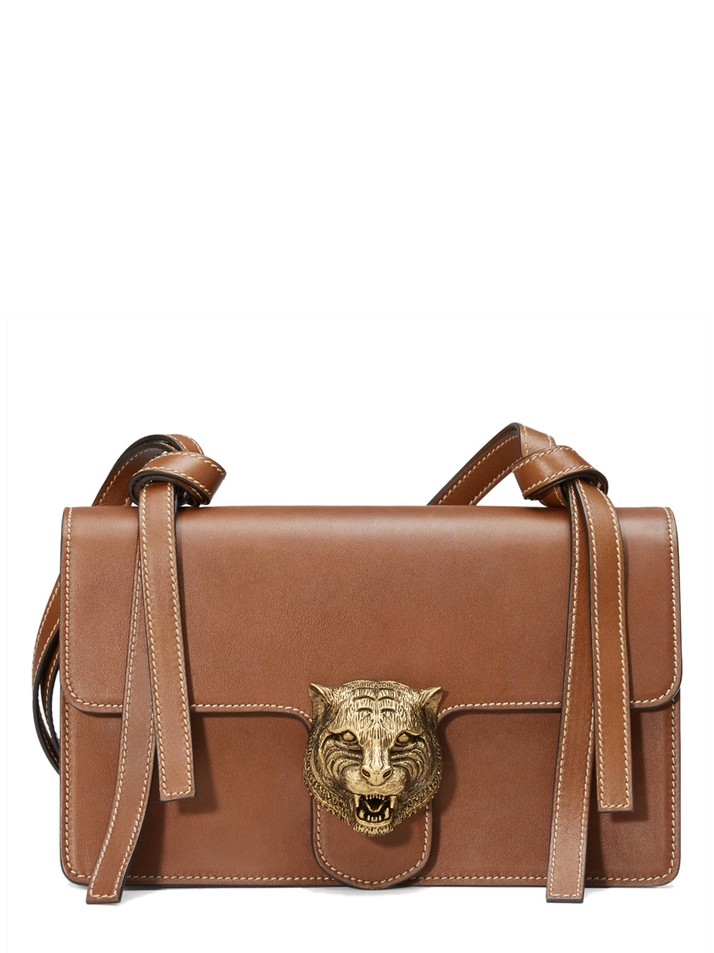 Lyst - Gucci Tiger Lock Shoulder Bag in Brown