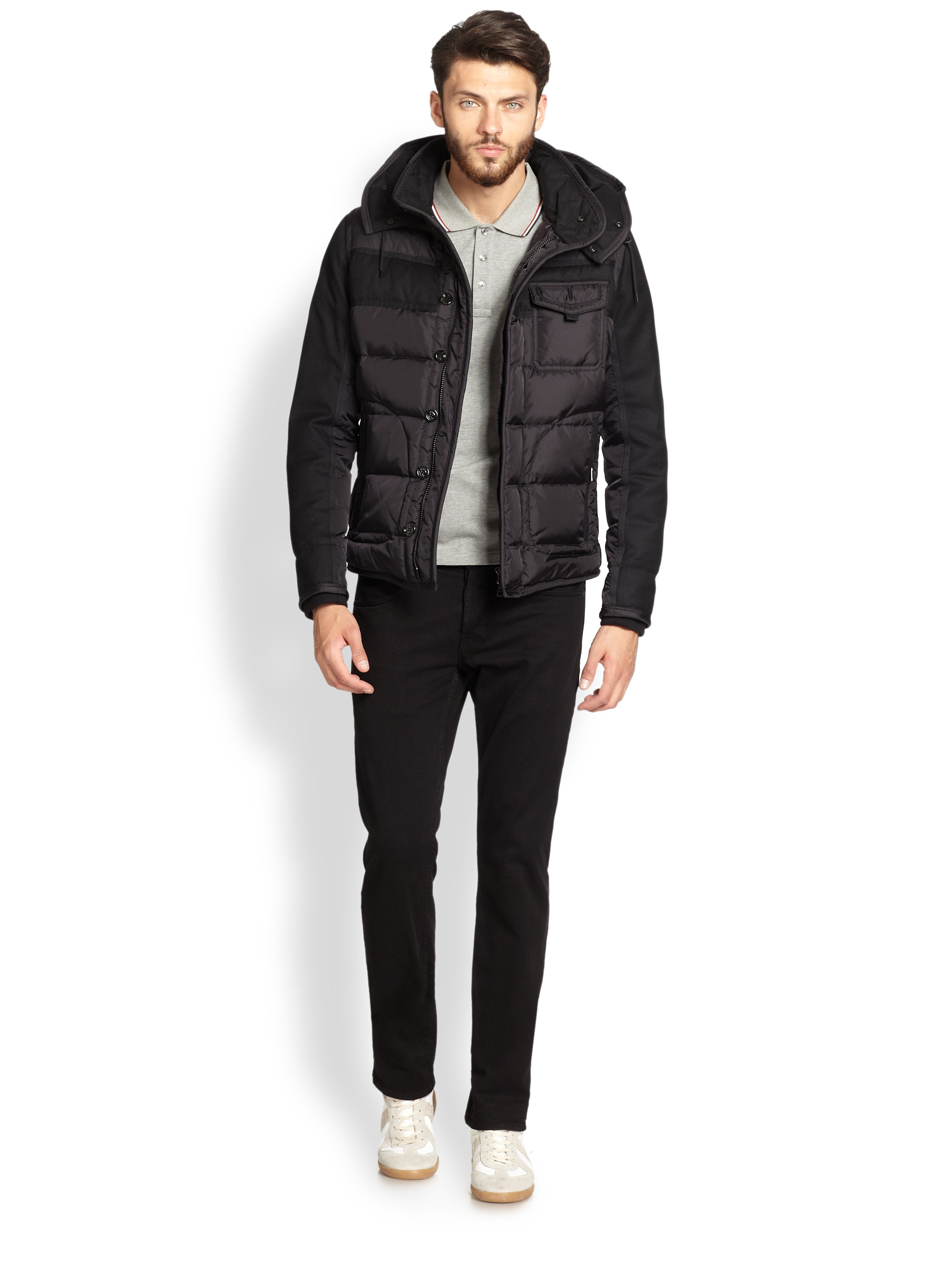 moncler ryan wool sleeve puffer jacket moncler ryan wool sleeve puffer jacket