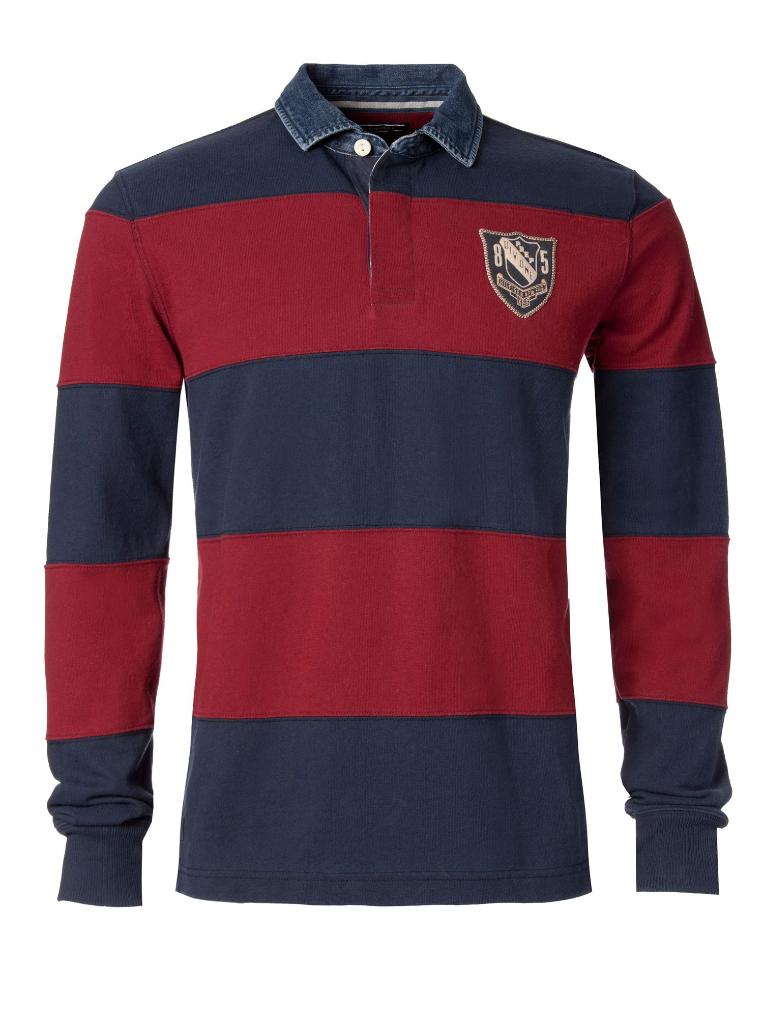  Tommy  hilfiger  Tobert Tonal Rugby  Shirt  in Blue for Men Lyst