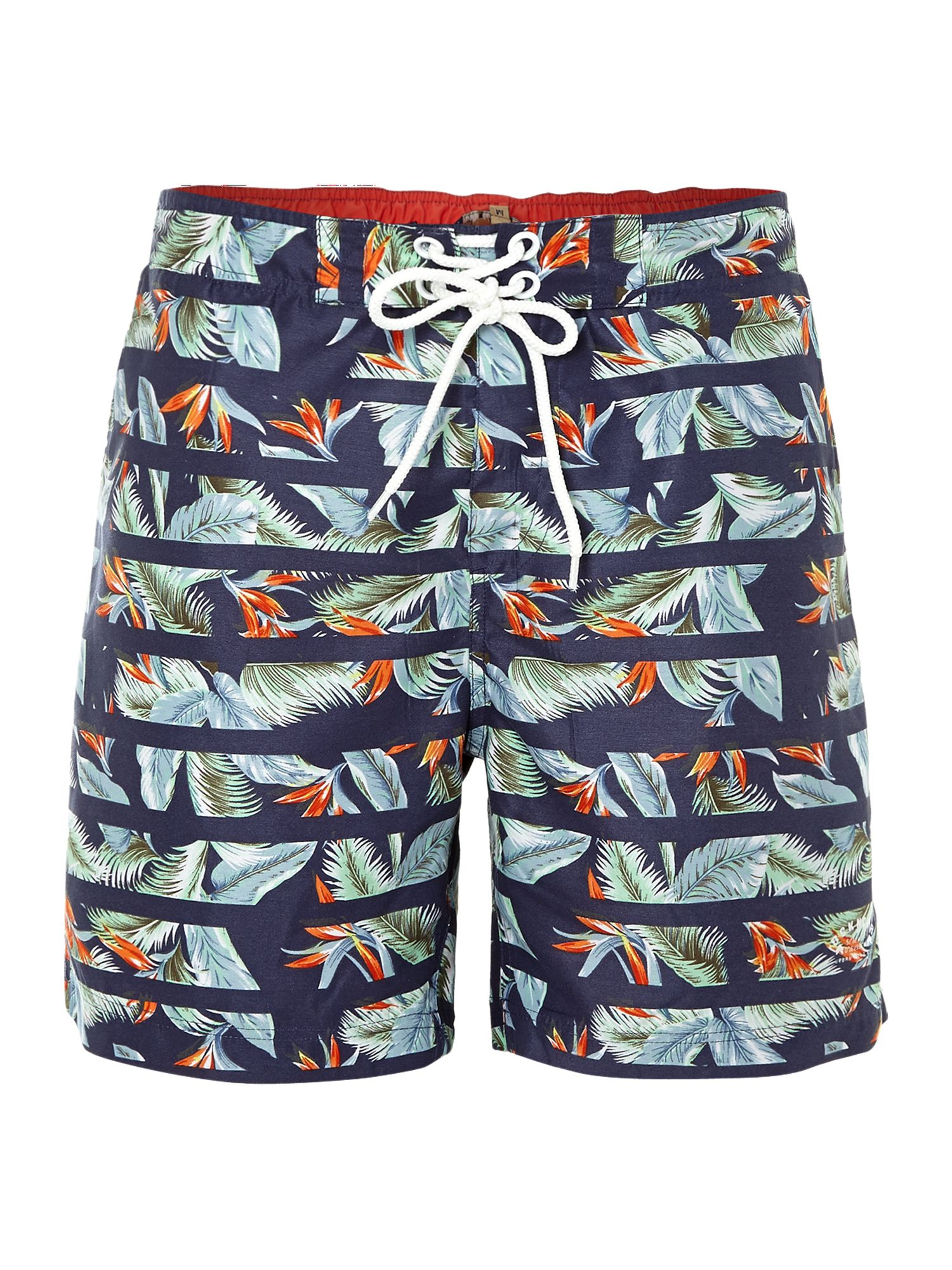 Duck and cover Danno Hawaiian Print Swim Shorts in Blue for Men | Lyst