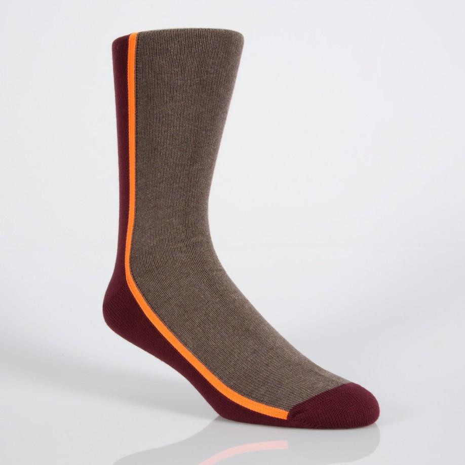 Paul smith Men's Damson Vertical Block Stripe Socks in Brown for Men