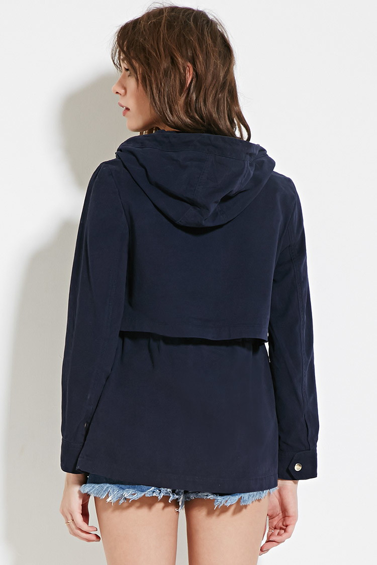 forever 21 zippered utility jacket in blue lyst forever 21 zippered utility jacket in blue lyst