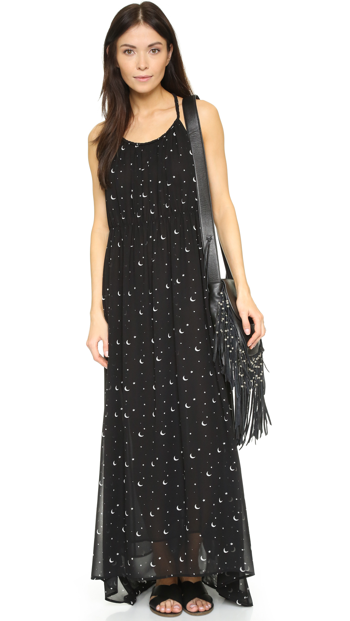 Lyst - Wildfox Moon & Stars Flower Dress in Black