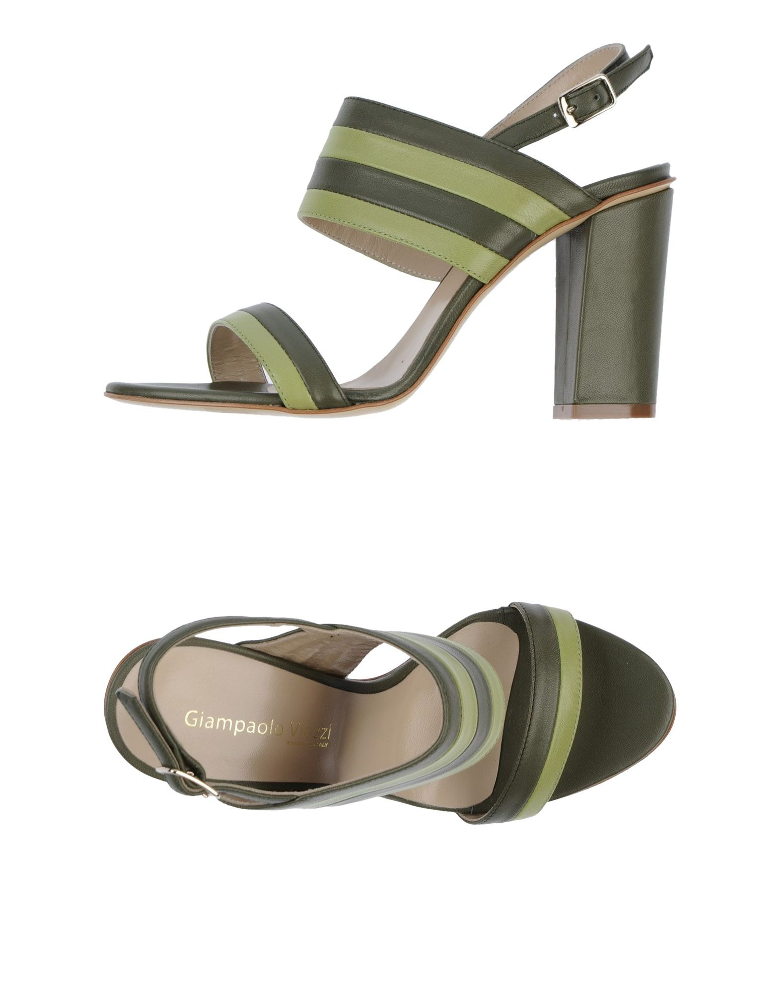 Giampaolo viozzi High-heeled Sandals in Green (Military green) - Save ...