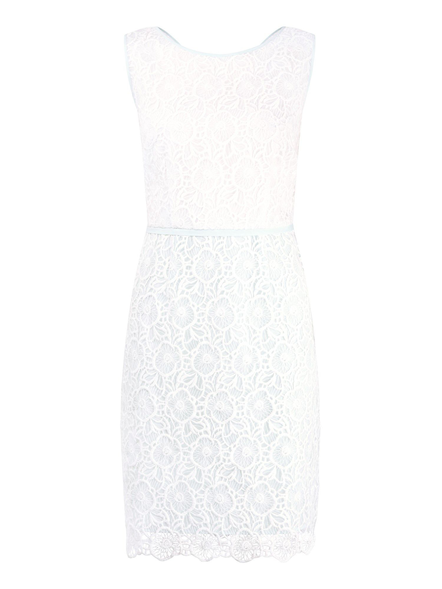 Minuet Petite Allover Lace Dress in White (Green) | Lyst