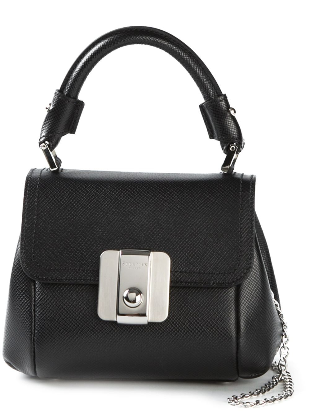 Lyst - Serapian 'Gina' Crossbody Bag in Black