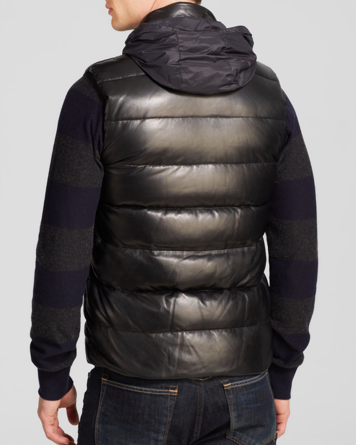 Lyst - Mackage Joel Leather Down Vest in Black for Men