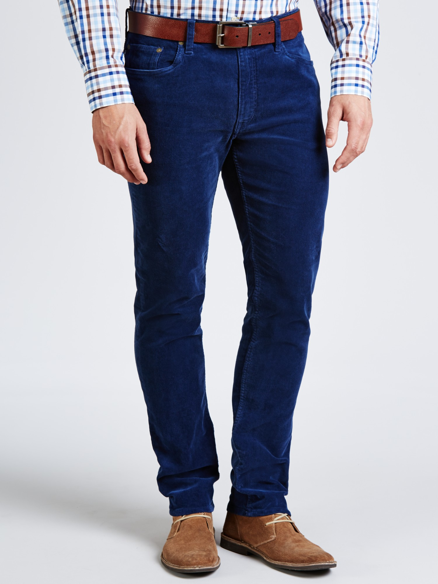 Polo Ralph Lauren Varick Slim Fit Corduroy Trousers in Blue for Men - Lyst