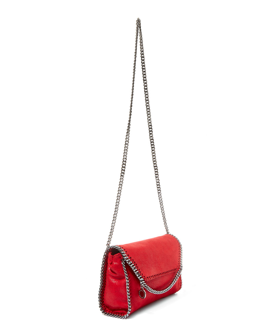 Lyst - Stella Mccartney Mini Red Falabella Shoulder Bag in Red