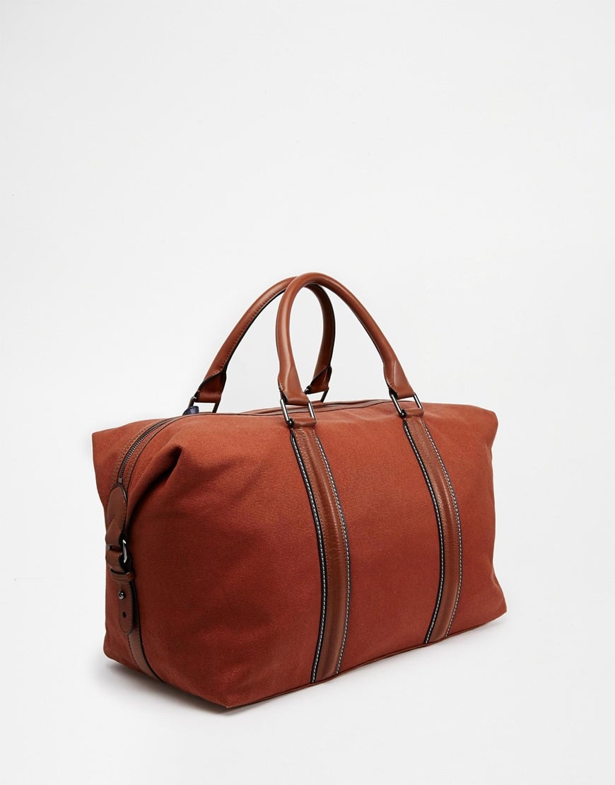 Lyst Ted Baker Hodor Holdall In Canvas And Leather In Brown For Men