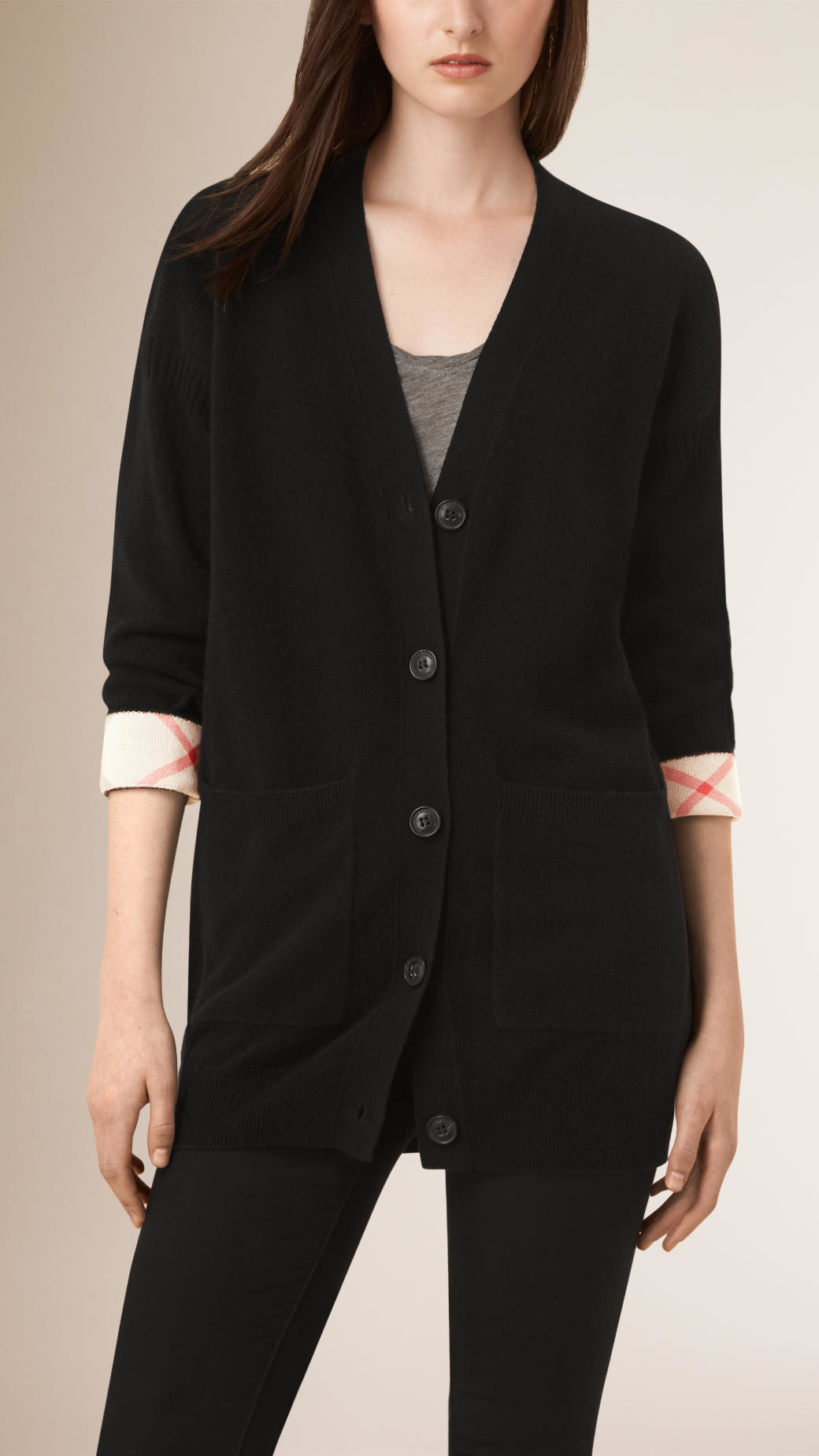 Lyst - Burberry Oversized Cashmere Cardigan in Black
