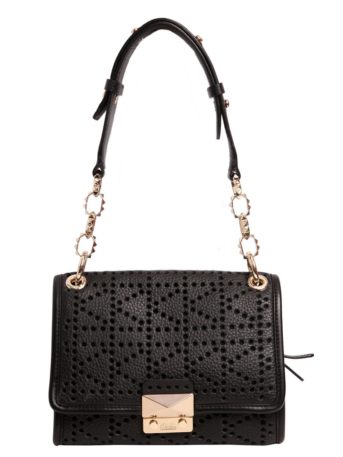 karl lagerfeld black shoulder bag