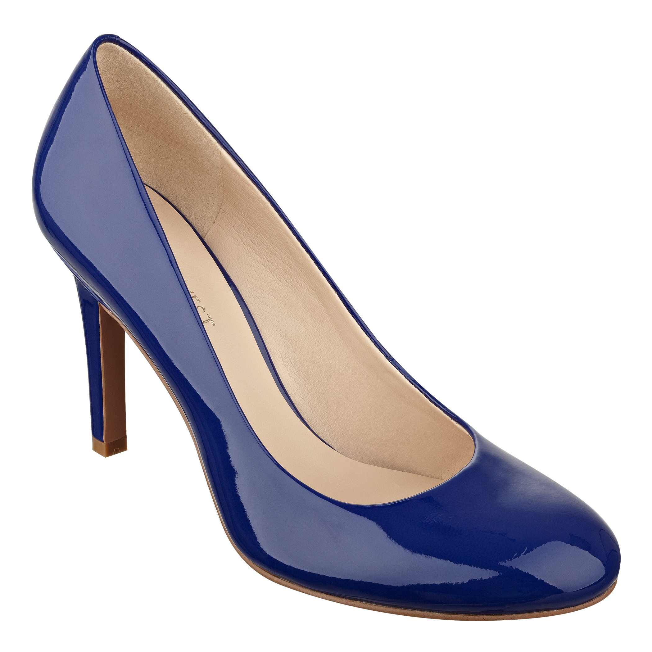Nine West Caress Round Toe Pump in Blue (DARK BLUE SYNTHETIC) | Lyst
