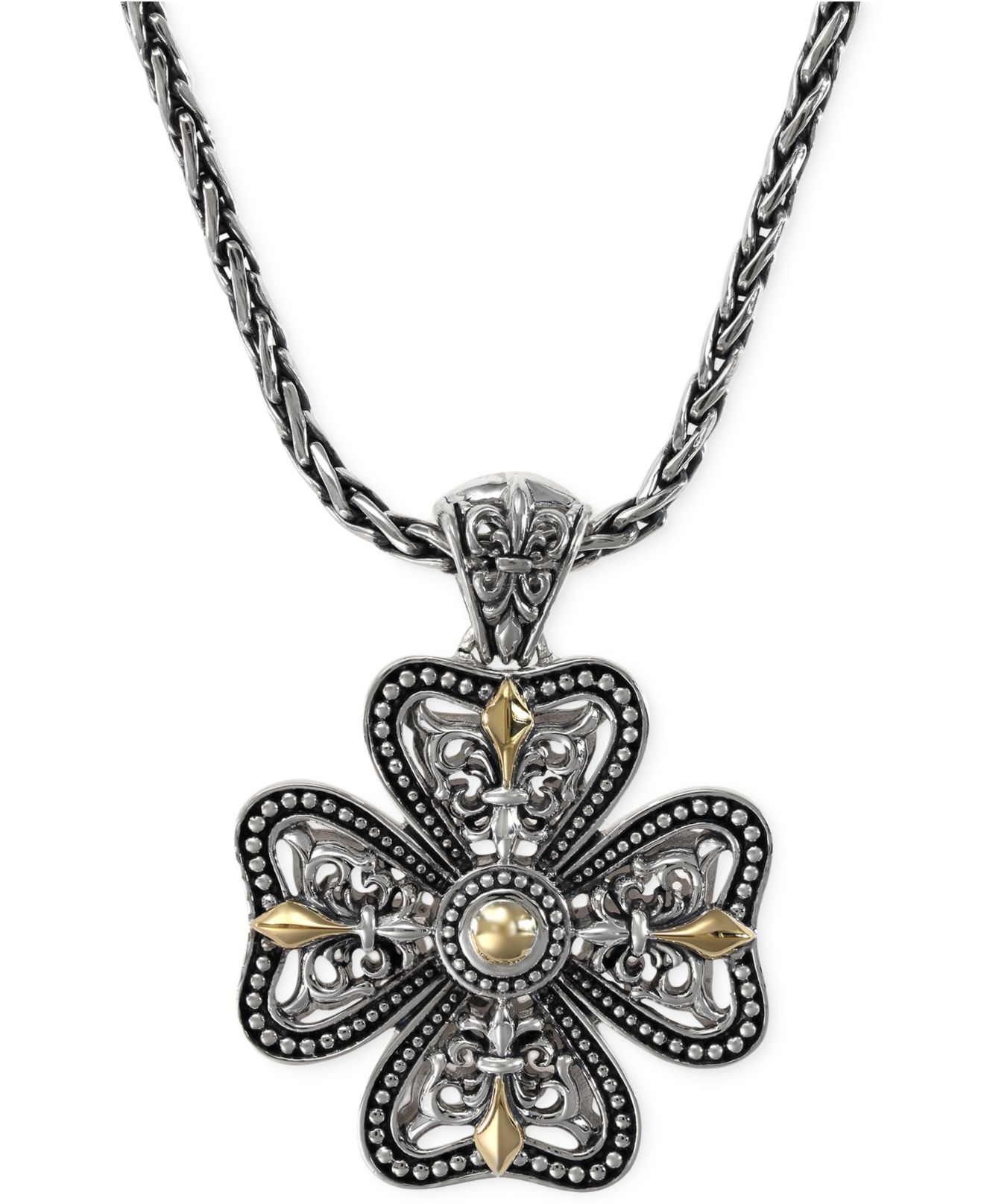 Lyst - Effy Collection Balissima By Effy Clover Pendant Necklace In 18k ...