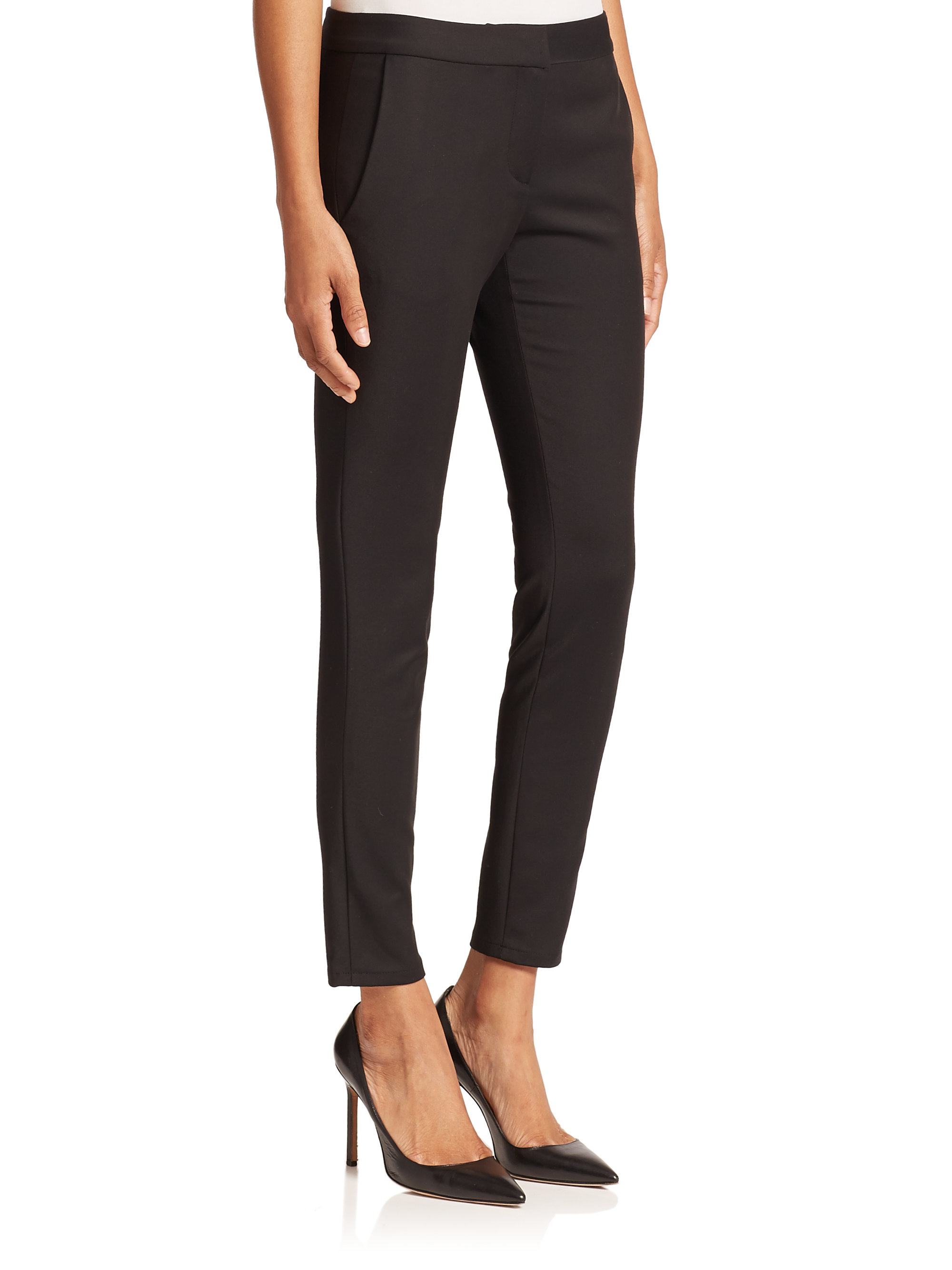 Lyst - L'Agence Low-rise Skinny Pants in Black