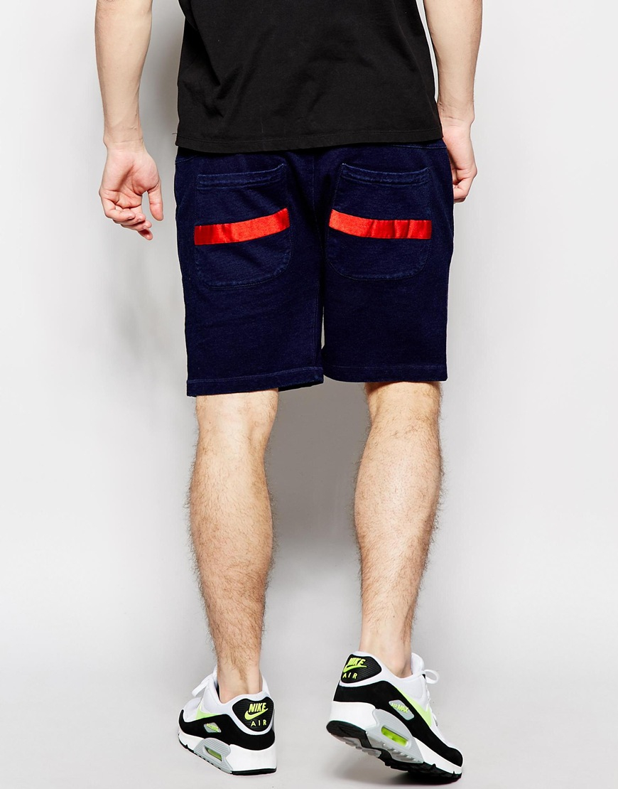 navy blue sweat shorts