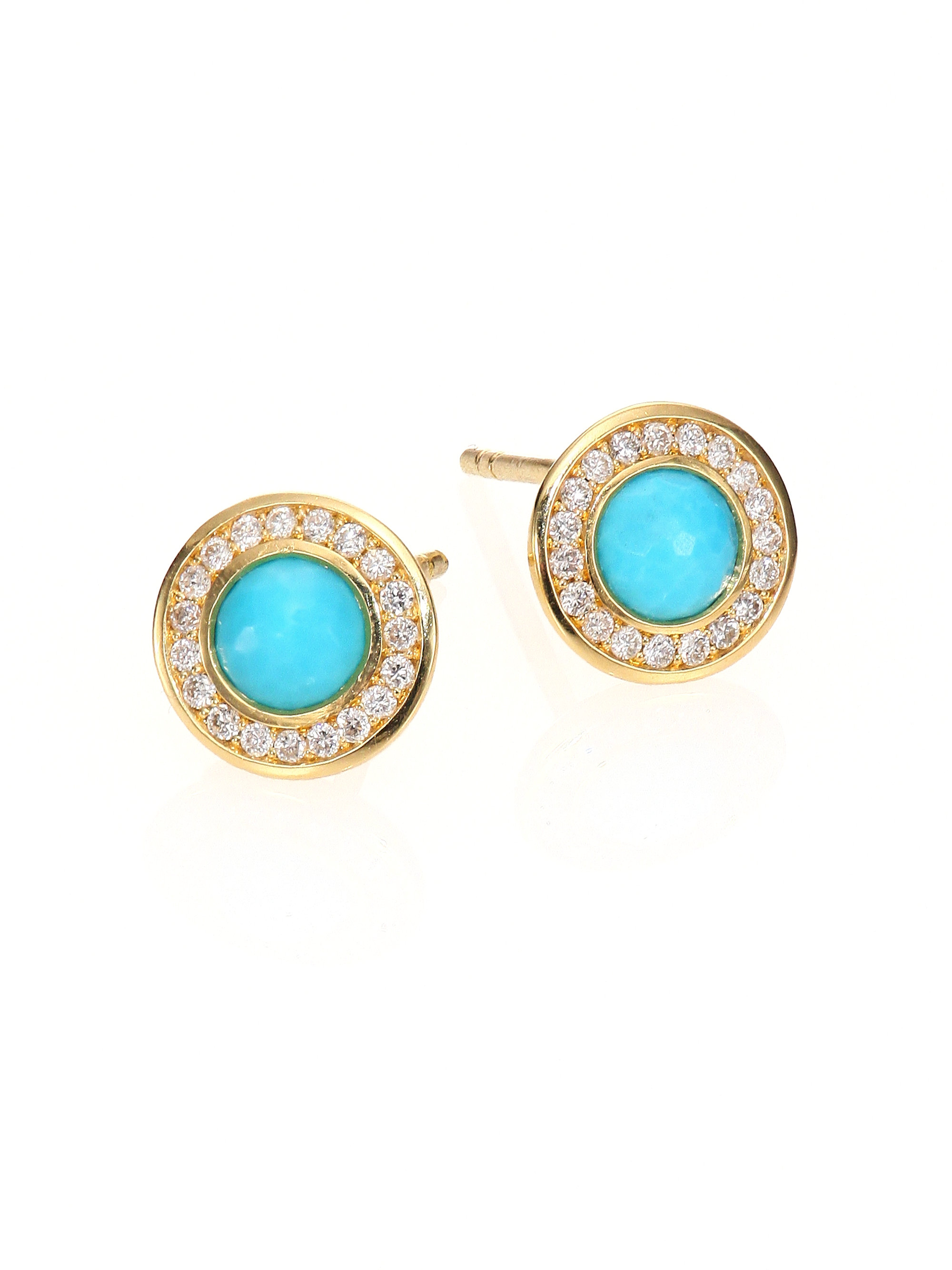 Lyst Ippolita Lollipop Turquoise Diamond 18k Yellow Gold Mini Gallery