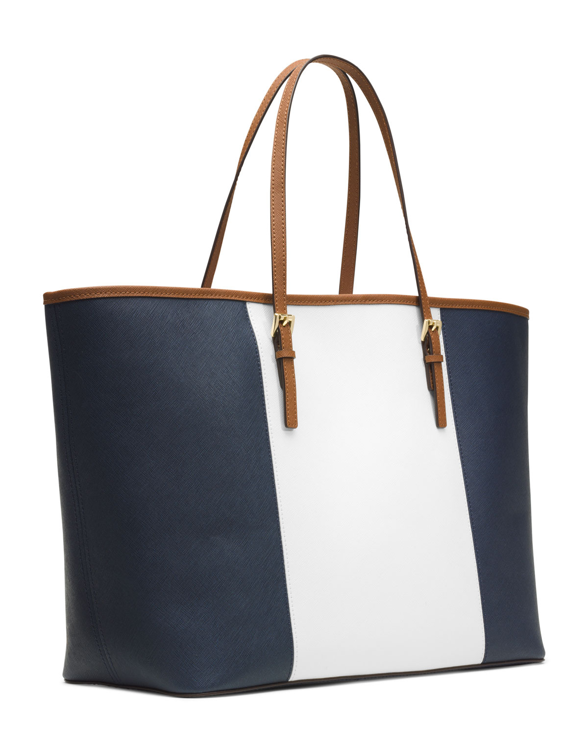 Lyst Michael Kors Medium Jet Set Centerstripe Travel Tote Gallery