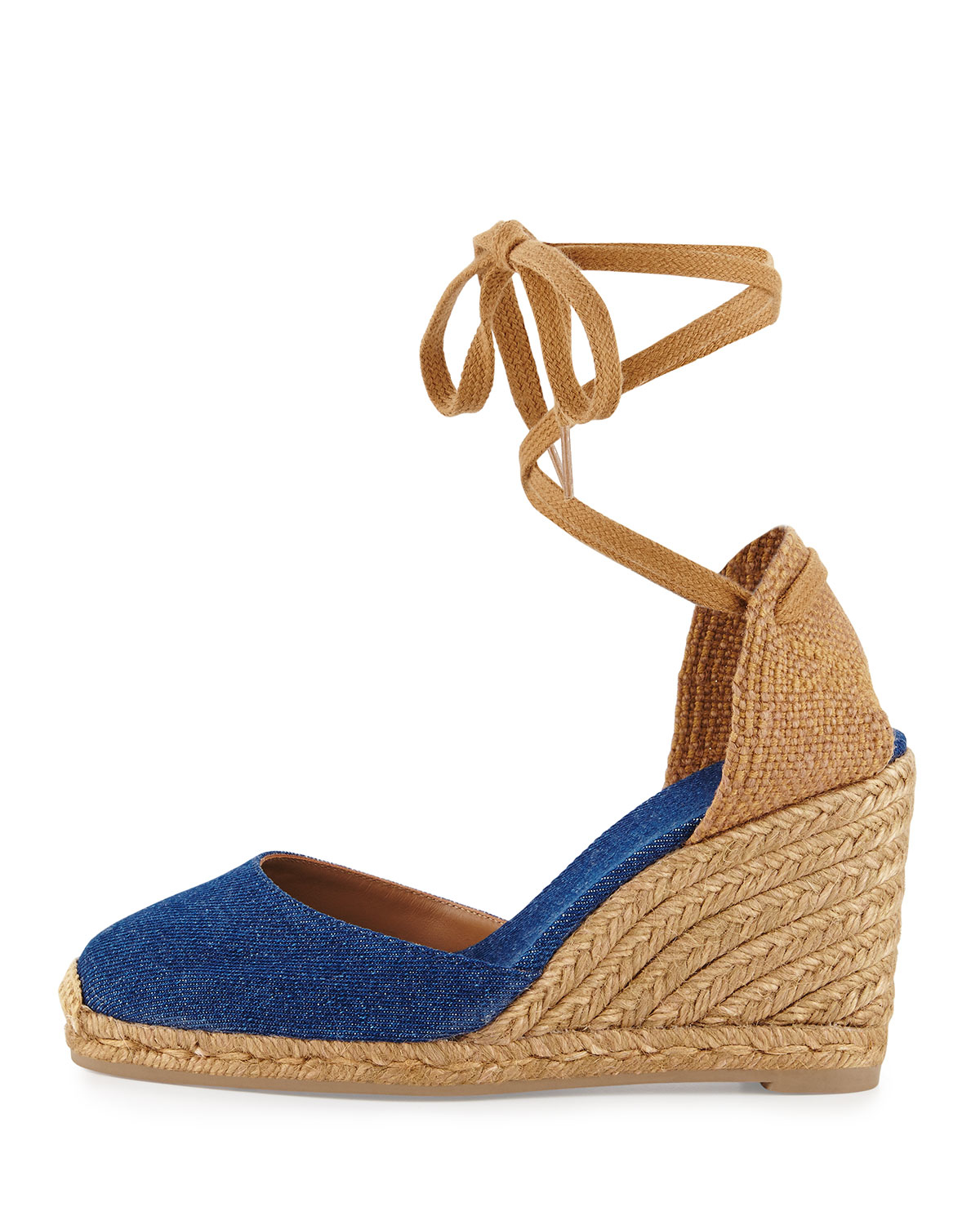 Lyst - Castaner Carina Denim Espadrille Wedges in Blue