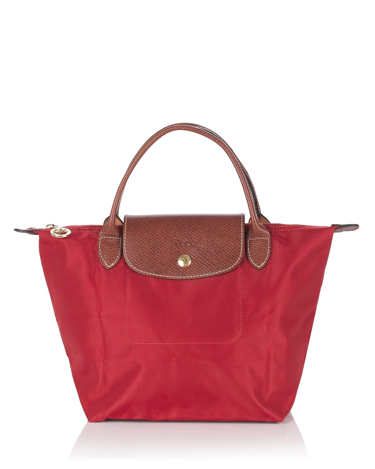 Longchamp Le Pliage Mini Tote in Red Lyst