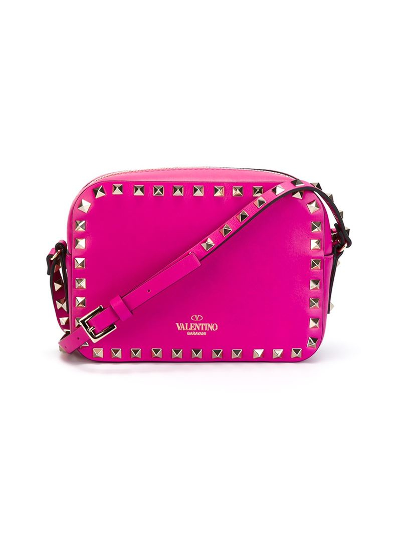 Valentino 'Rockstud' Crossbody Bag in Pink (PINK & PURPLE) | Lyst