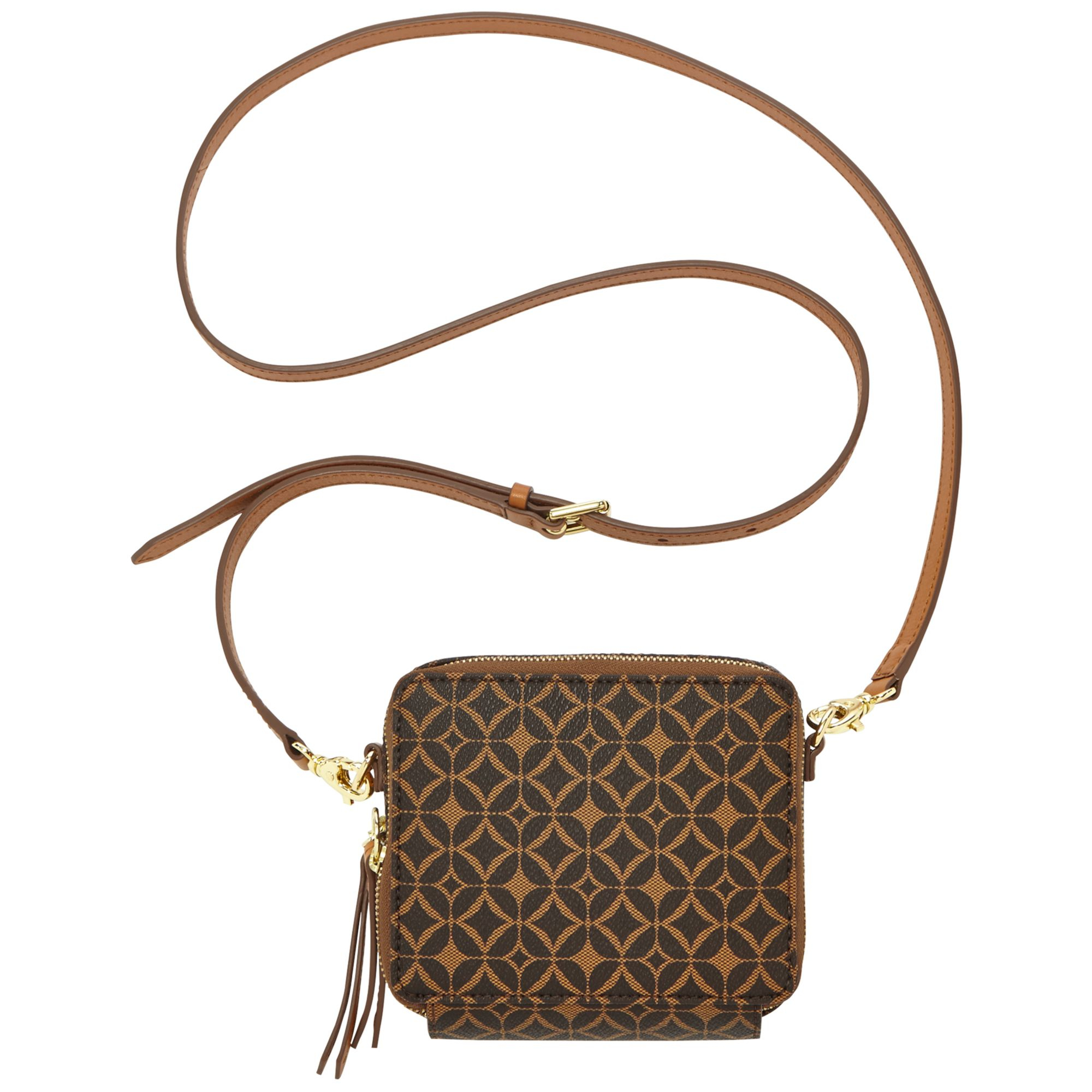 Fossil Sydney Mini Organizer Crossbody in Brown Lyst