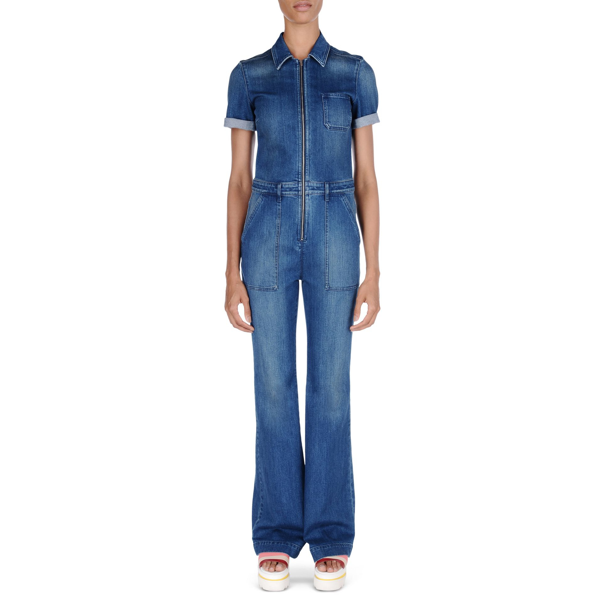 stella mccartney denim jumpsuit