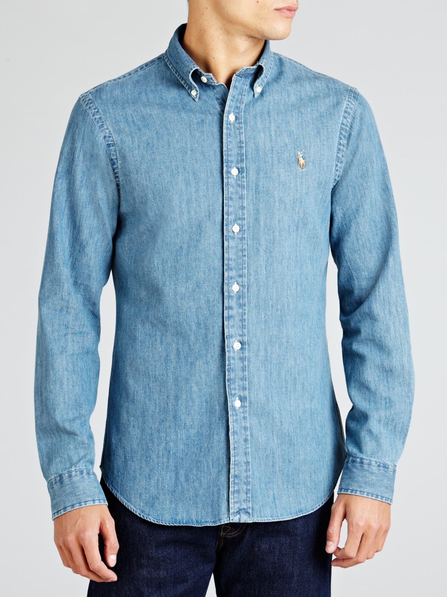 Polo Ralph Lauren Slim Fit Denim Shirt in Blue for Men - Lyst
