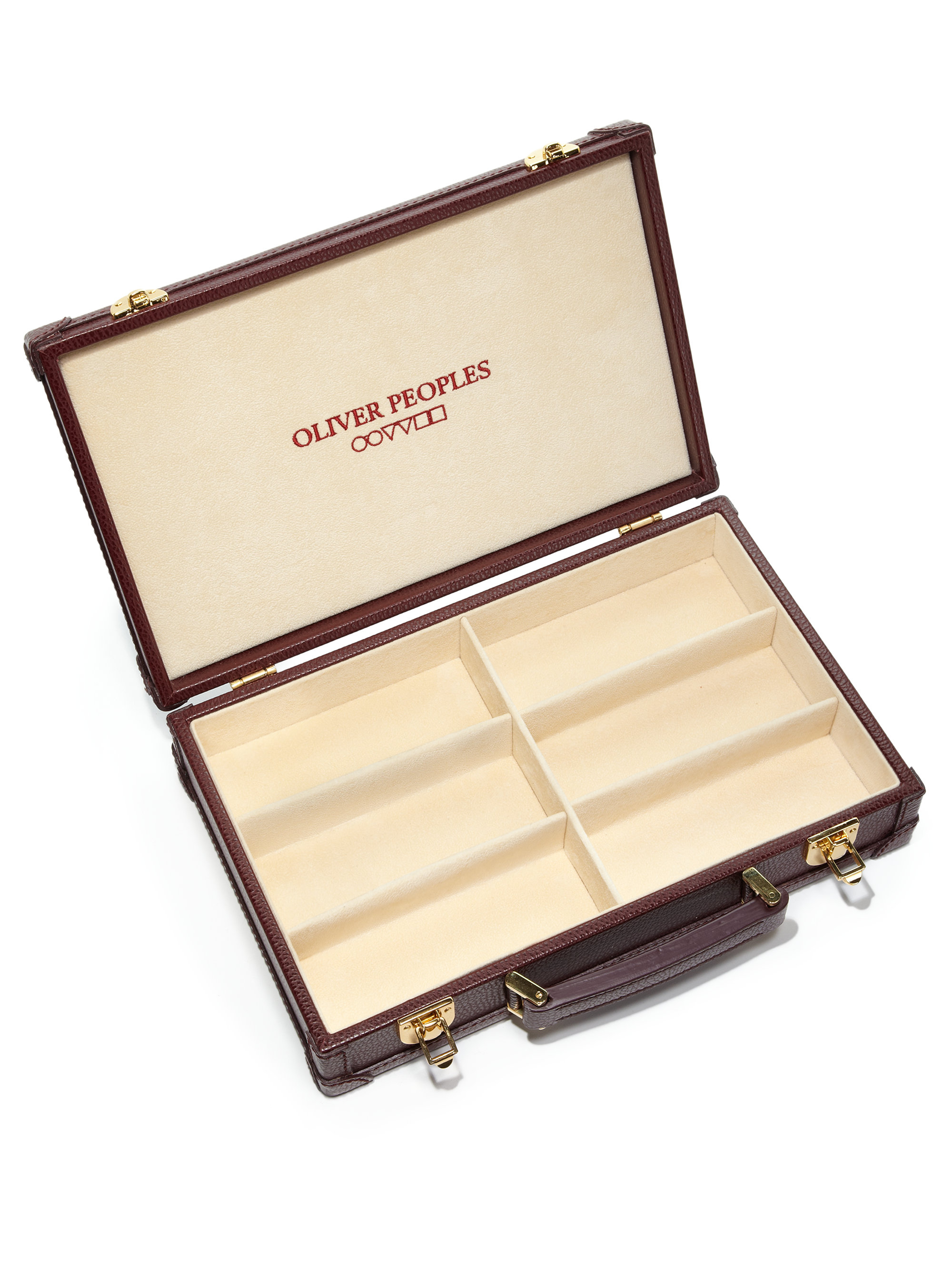 Lyst Oliver Peoples Leather Eyewear Trunk In Brown For Men 