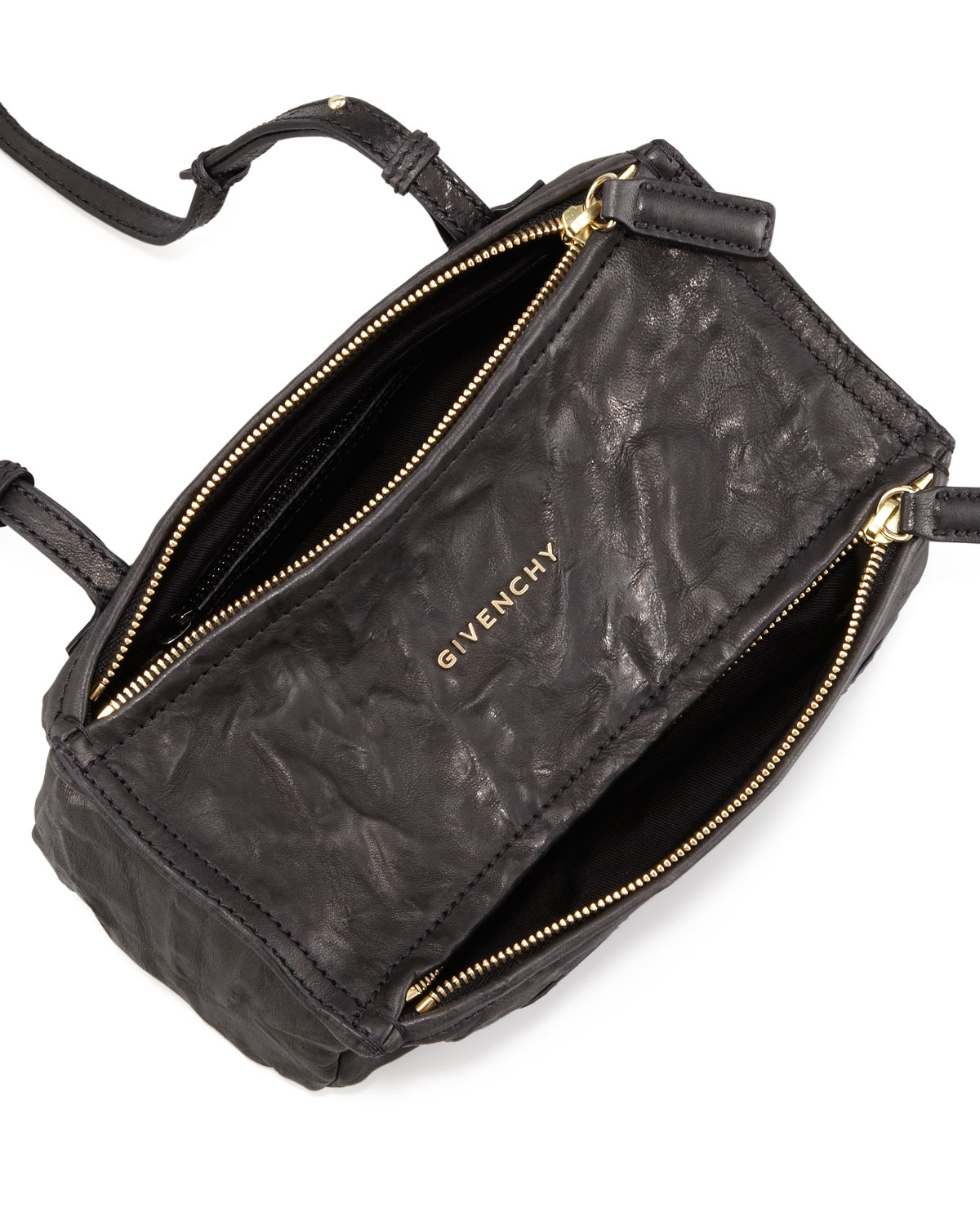 Givenchy Pandora Mini Leather Crossbody Bag in Black | Lyst