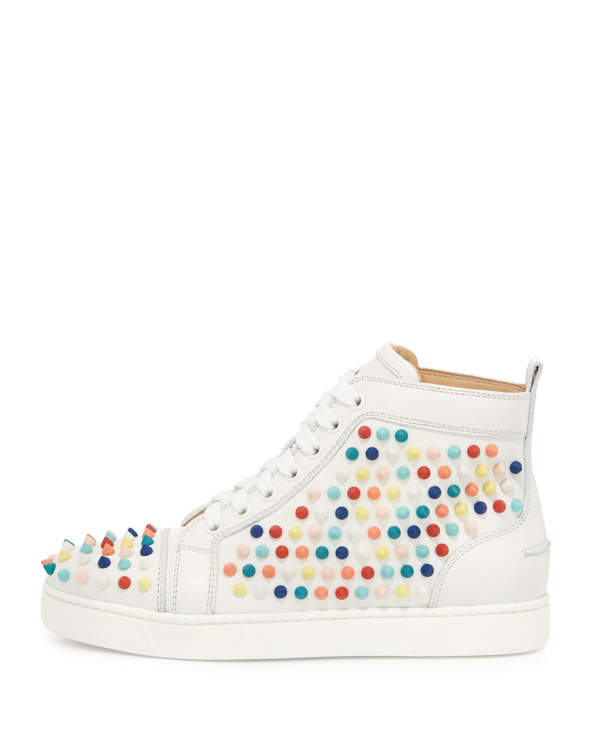 christian louboutin louis spikes calfskin high top sneaker christian louboutin louis spikes calfskin high top sneaker