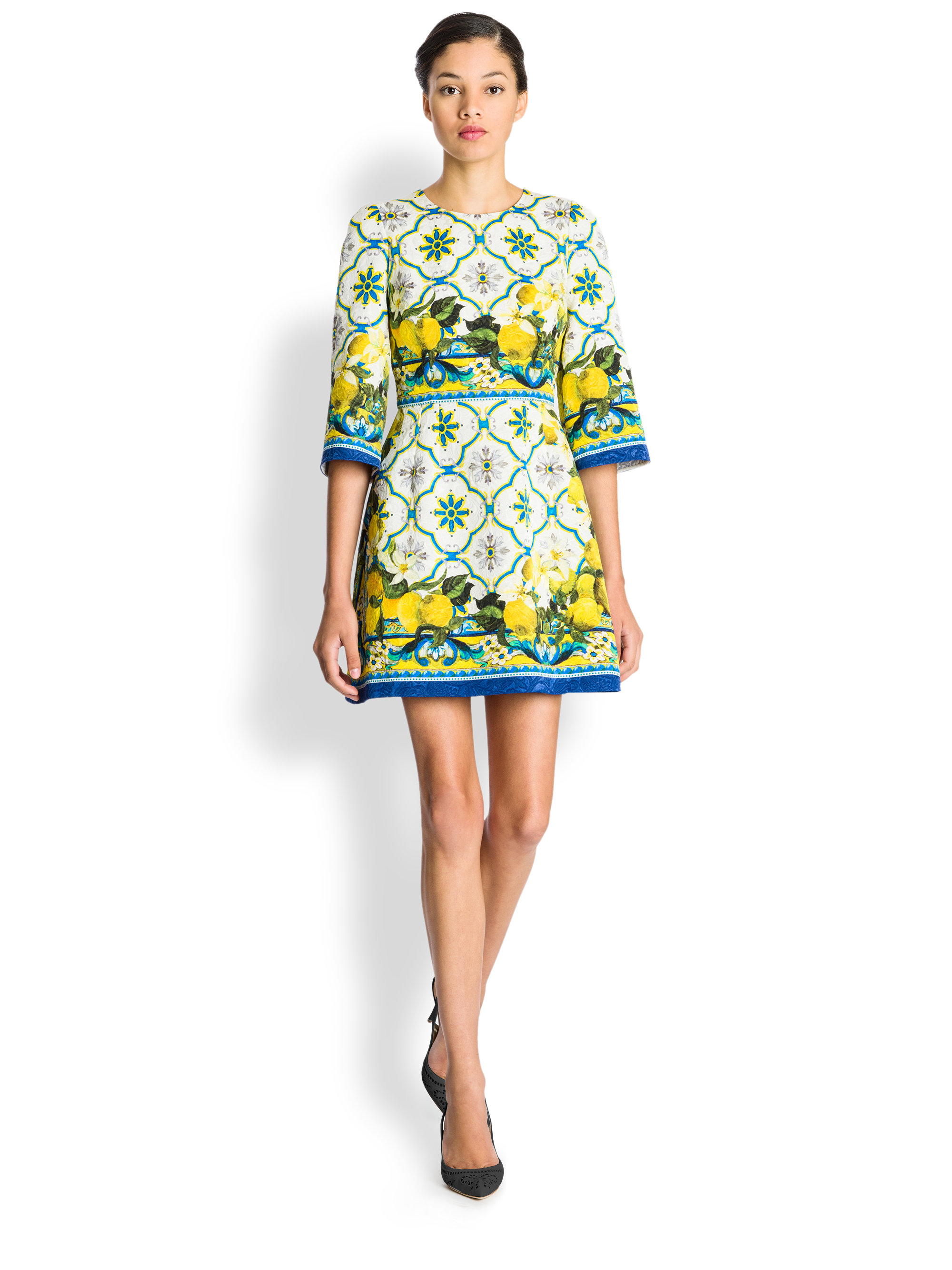 dolce gabbana lemon dress