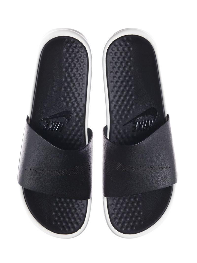 Lyst - Nike Benassi Lux Leather Slide Sandals in Black