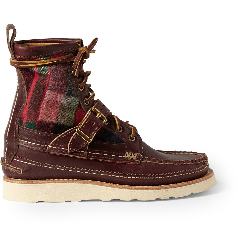 mens red lace up boots