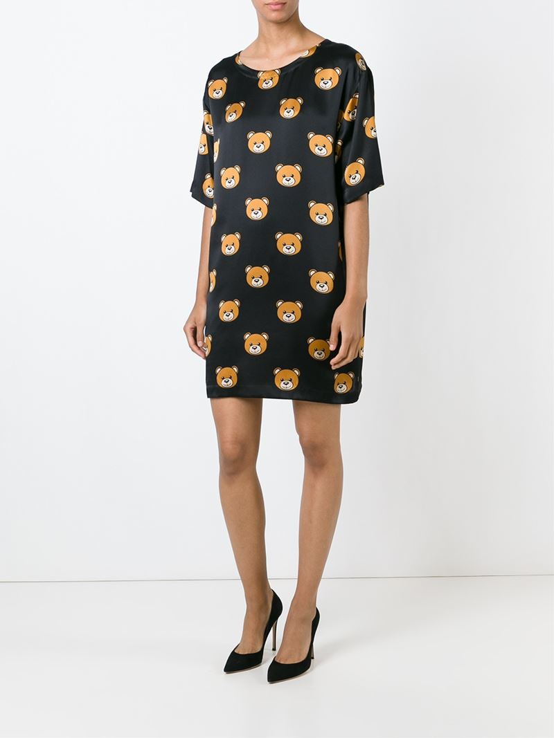 Lyst Moschino Teddy Bear Shift Dress In Black Gallery