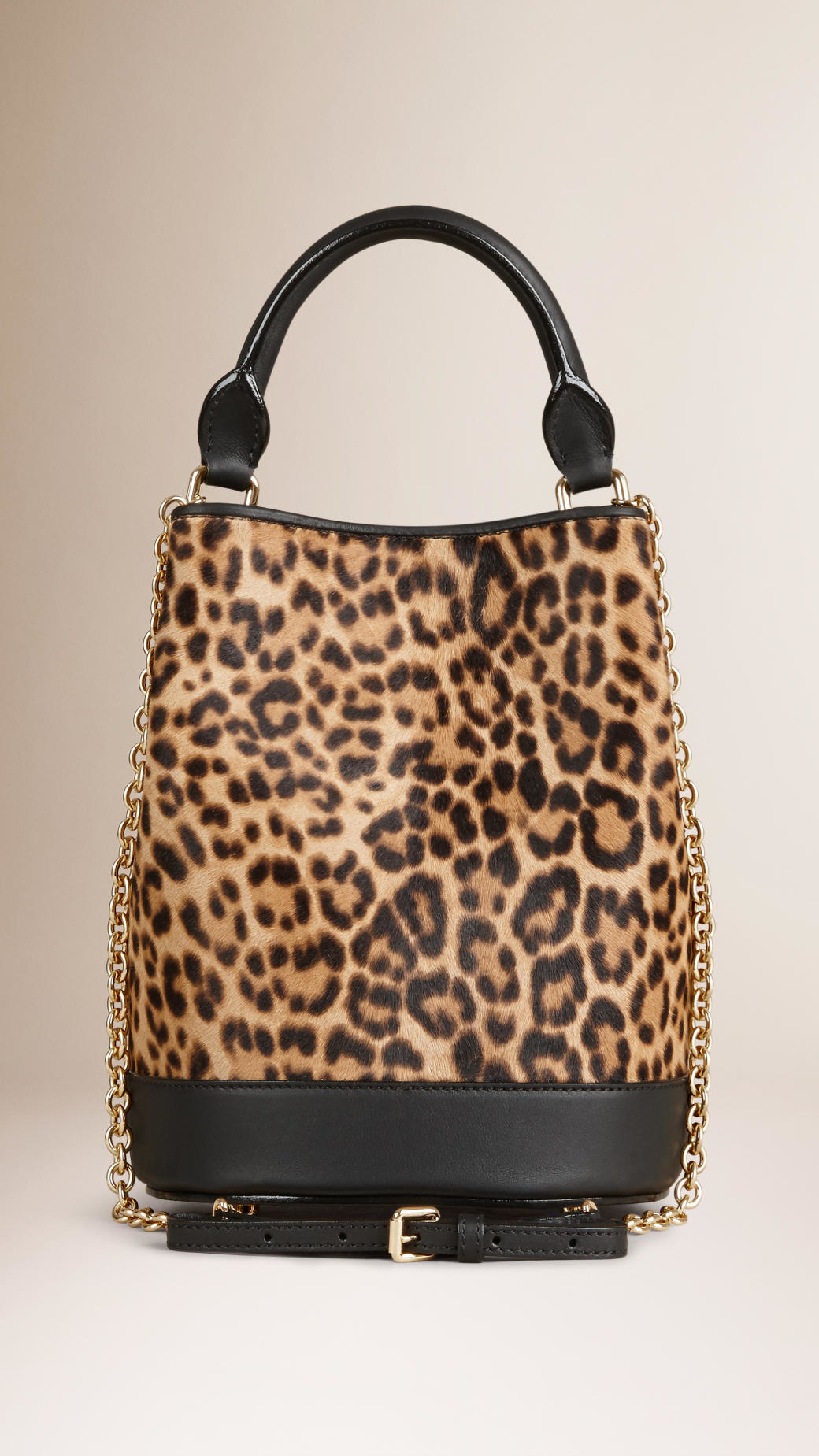 Lyst Burberry The Small Bucket Bag In Animal Print Calfskin