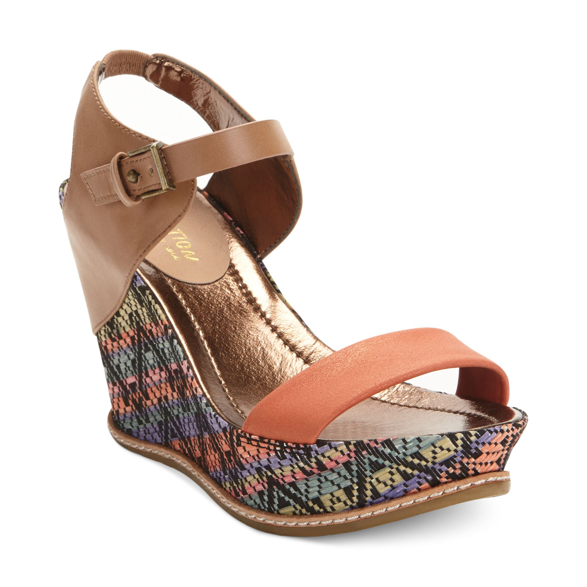 Kenneth cole reaction Hugeswell Platform Wedge Sandals in Brown | Lyst