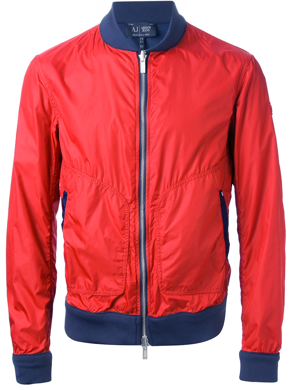 Armani Jeans Reversible Bomber Jacket in Red for Men | Lyst