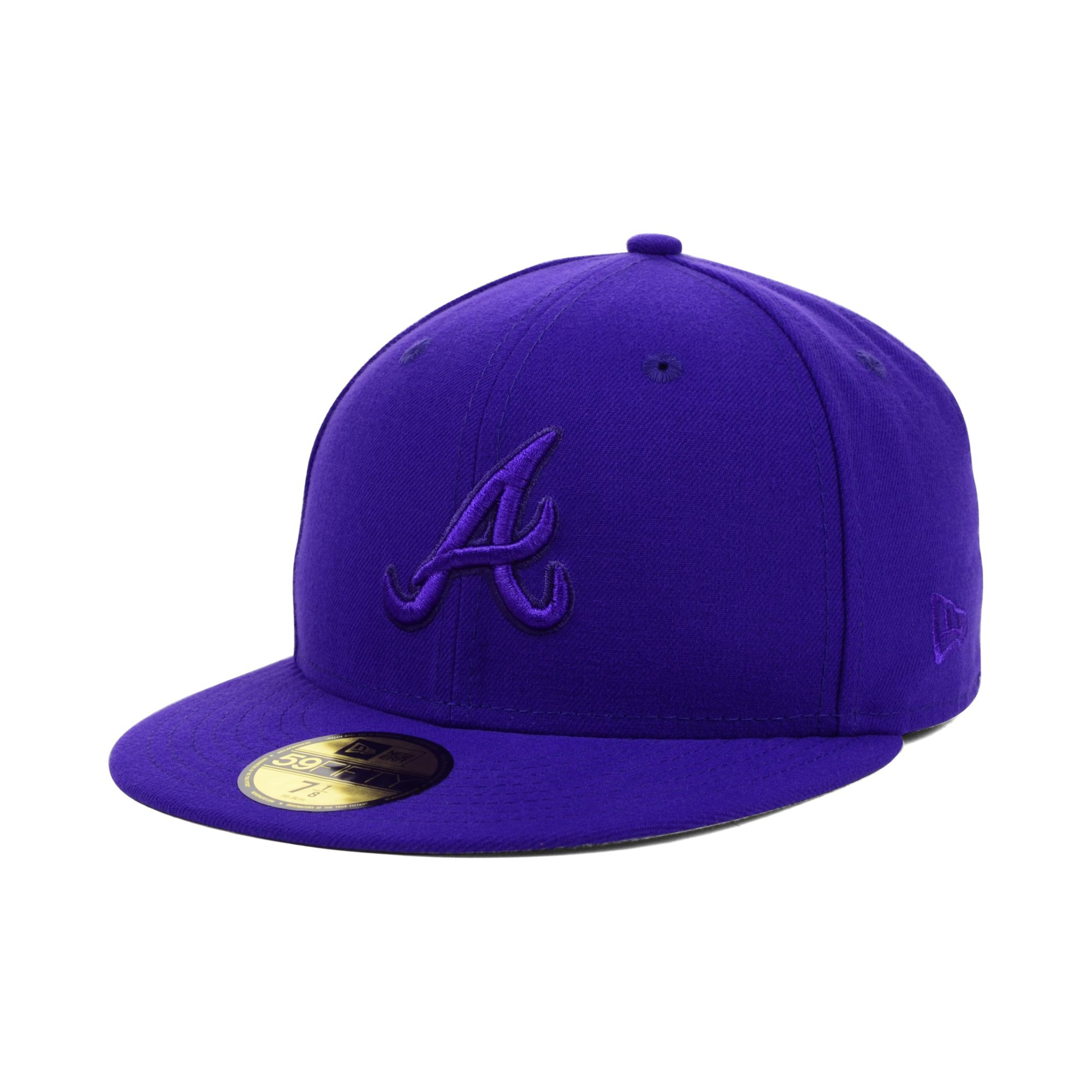 New era Atlanta Braves Pop Tonal 59fifty Cap in Purple for Men | Lyst