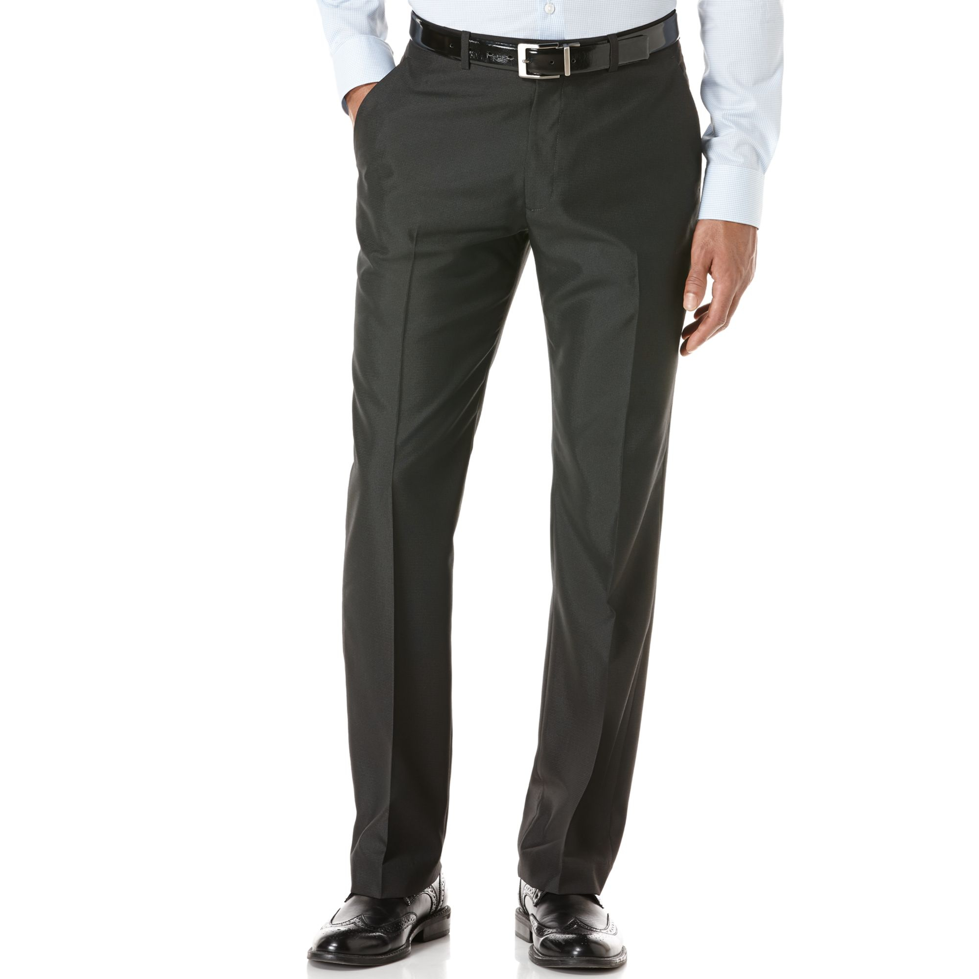 Lyst - Perry ellis Big And Tall Bengaline Portfolio Dress Pant in Black ...