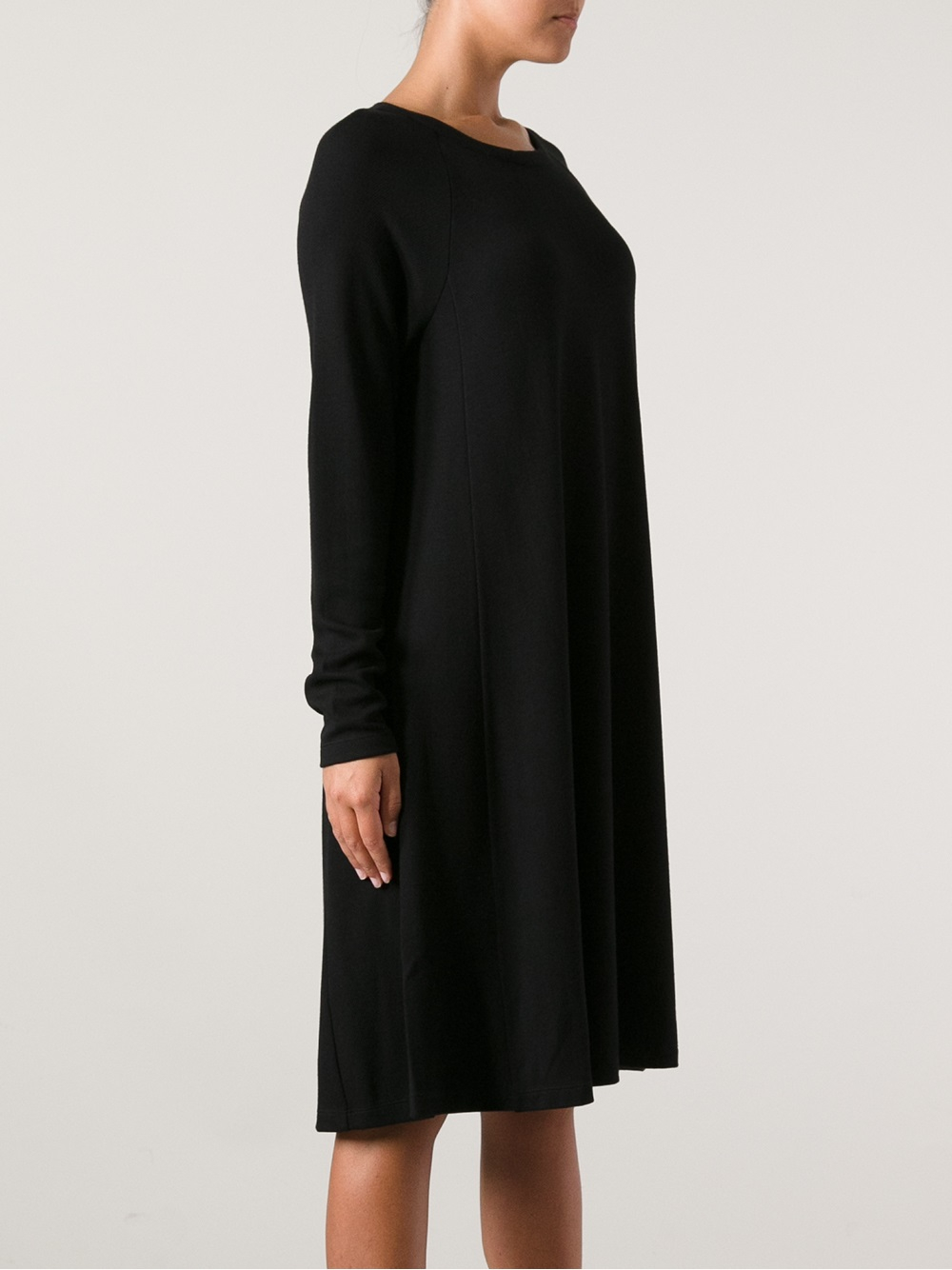 Mm6 by maison martin margiela Long Sleeve Dress in Black | Lyst