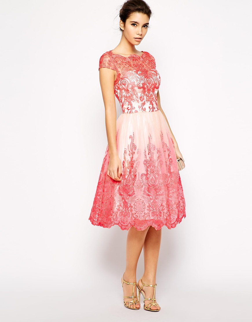 Lyst Chi  Chi  London Premium Embroidered Lace Prom  Dress  