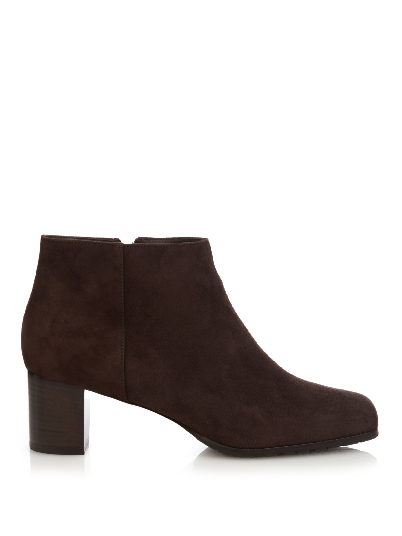 Lyst - Max mara Struzzo Suede Ankle Boots in Brown1385 x 1846