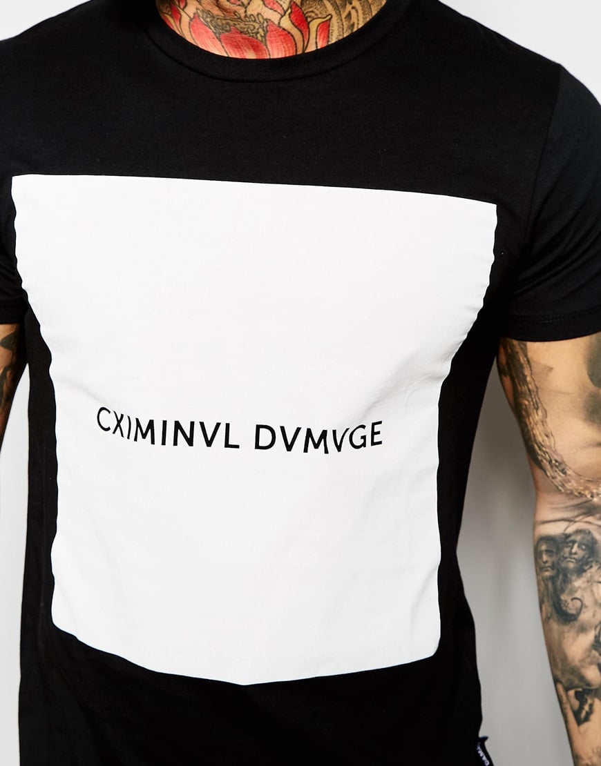 black damage t shirt