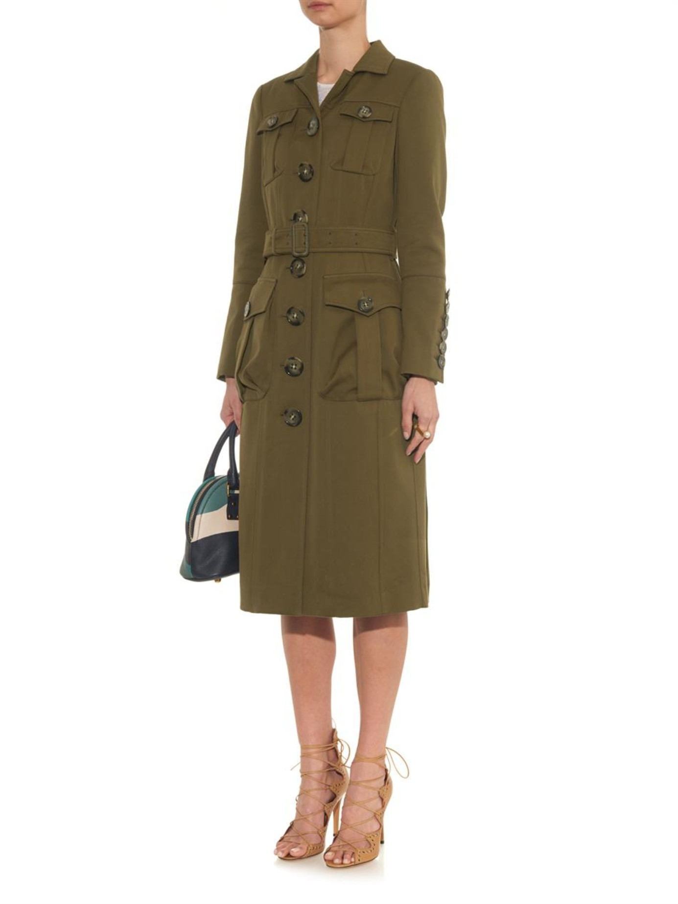 Burberry prorsum Cotton-Twill Trench Coat in Natural | Lyst
